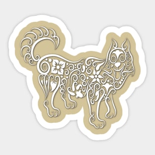 Wolf pattern ornament Sticker